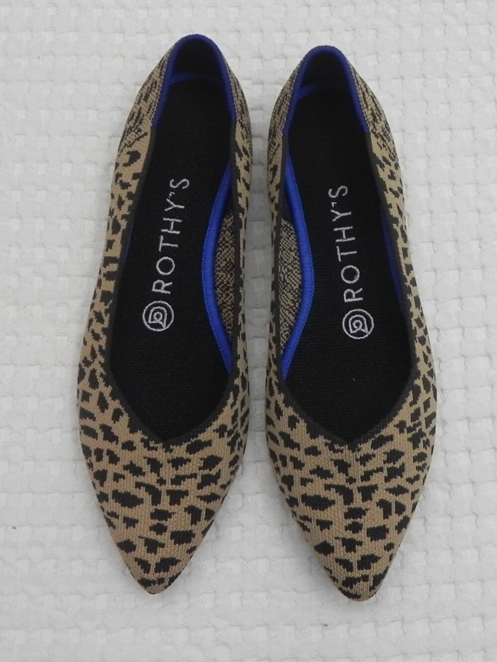 Rothys The Point Ballet Flat Leopard Print Size 7